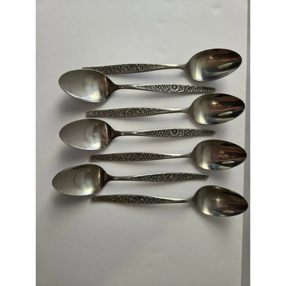 Jardinera Daisy Floral Pattern Interpur SS Japan 43 Piece Flatware Cutlery Set